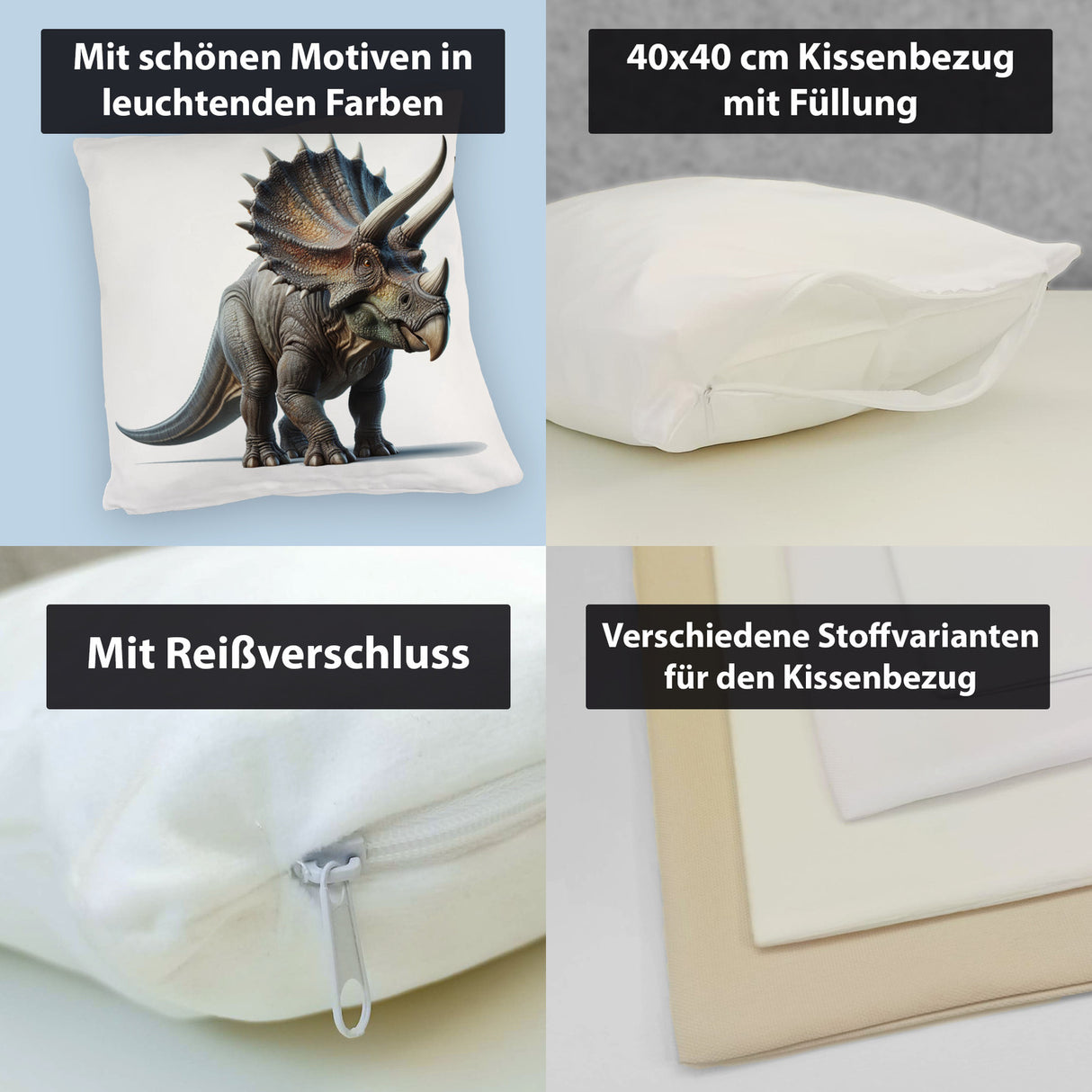 Triceratops Kissen