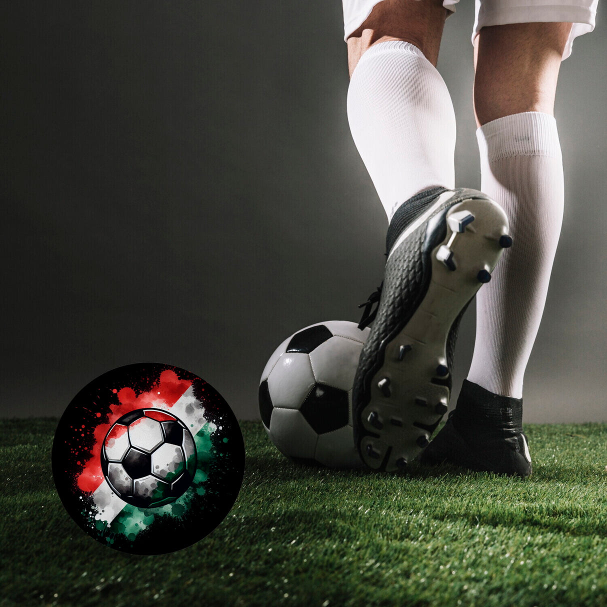 Fußball Ungarn Flagge Magnet rund