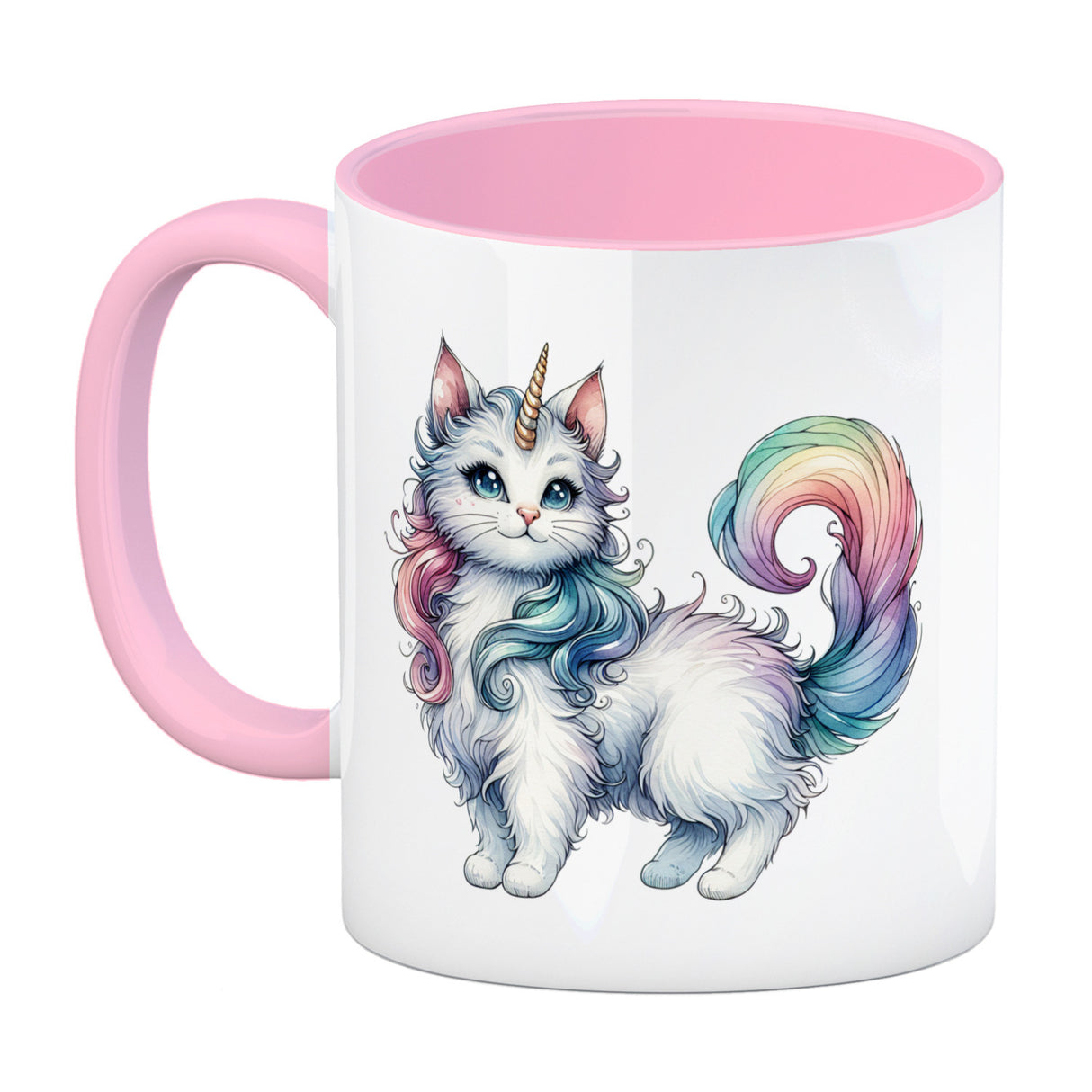 Einhorn-Katze Kaffeebecher