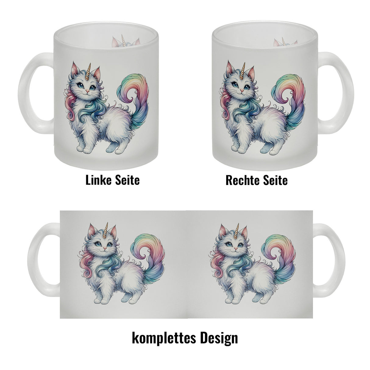 Einhorn-Katze Kaffeebecher
