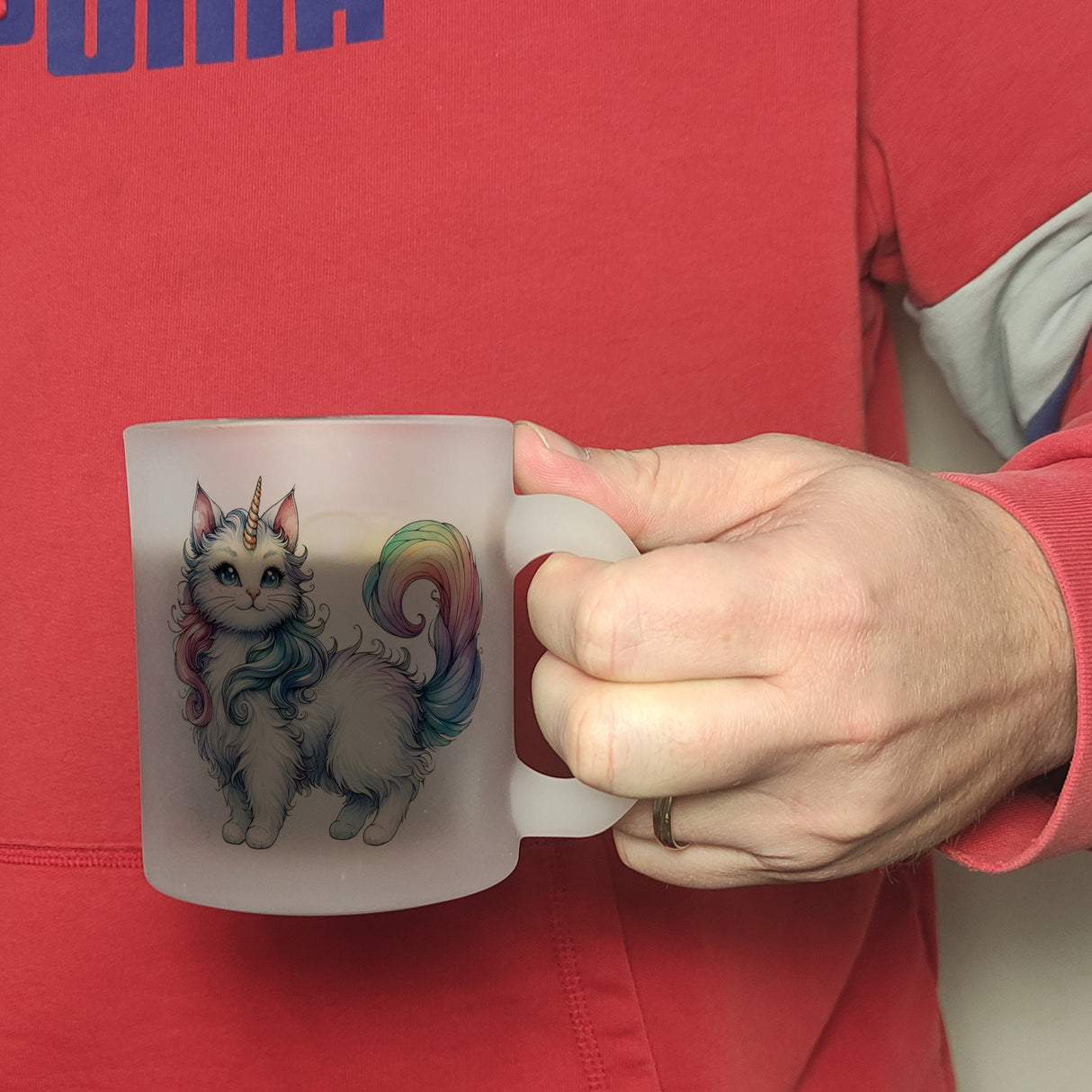 Einhorn-Katze Kaffeebecher