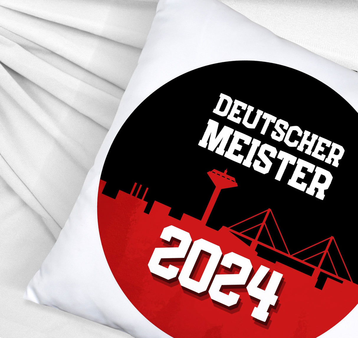 Leverkusen Kissen mit Spruch Deutscher Meister 2024