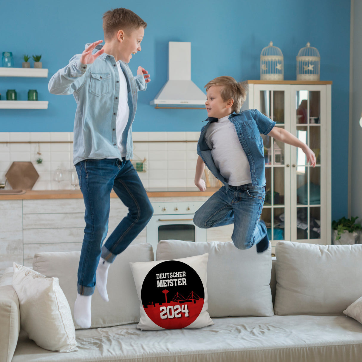 Leverkusen Kissen mit Spruch Deutscher Meister 2024