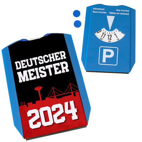 Leverkusen Parkscheibe mit Spruch Deutscher Meister 2024