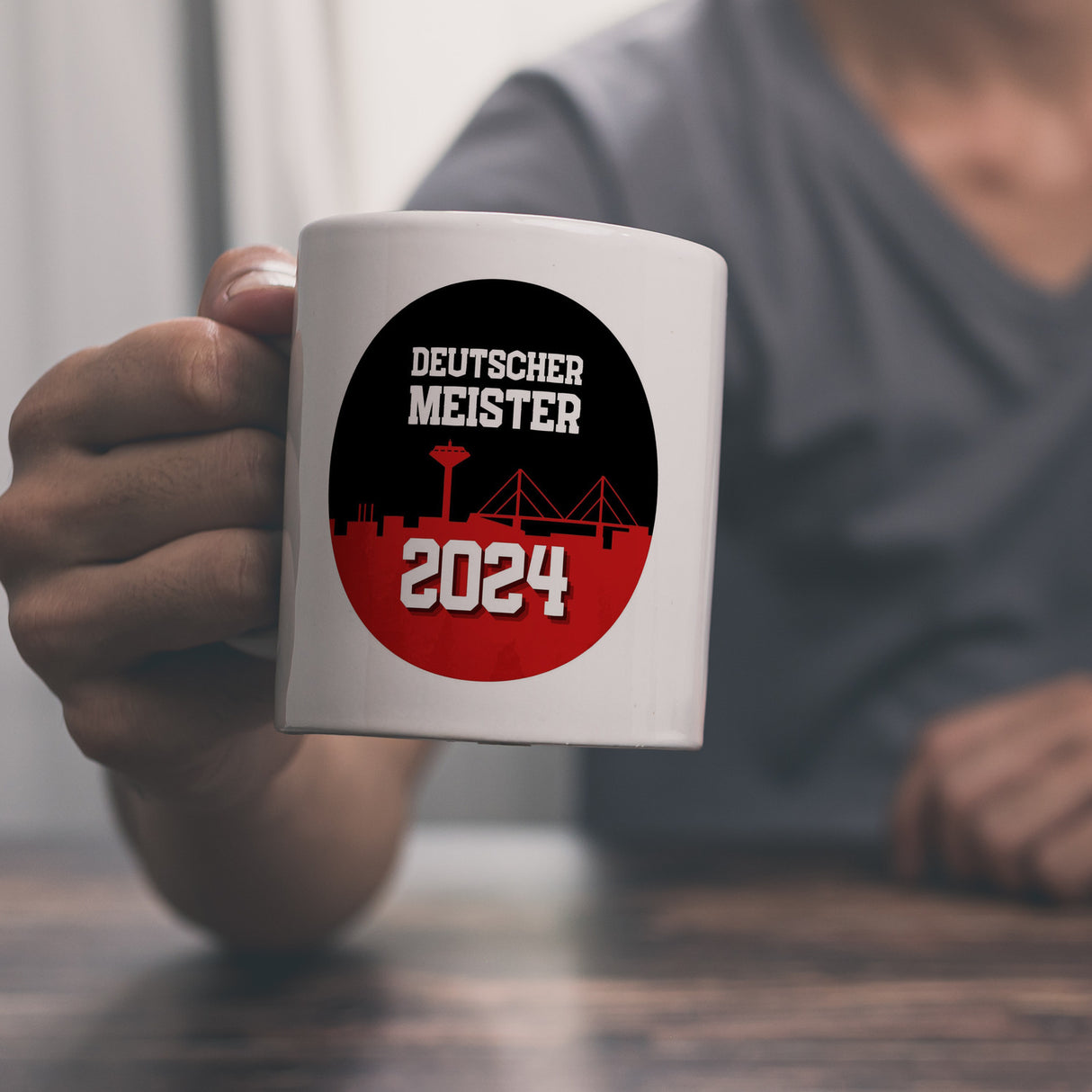 Leverkusen Kaffeebecher mit Spruch Deutscher Meister 2024