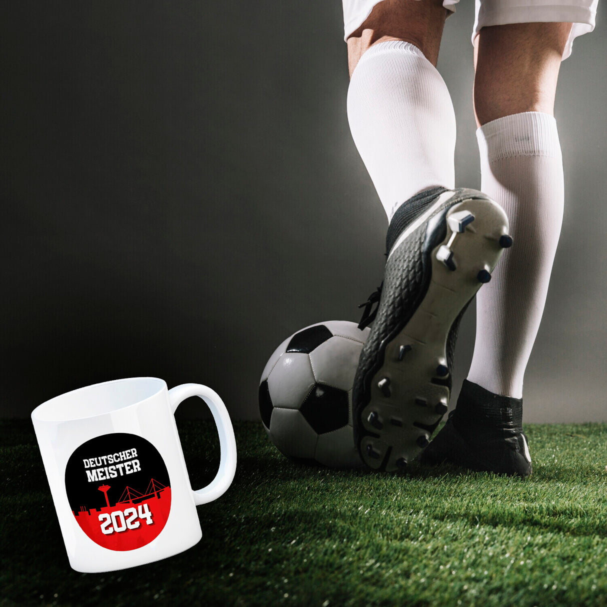 Leverkusen Kaffeebecher mit Spruch Deutscher Meister 2024