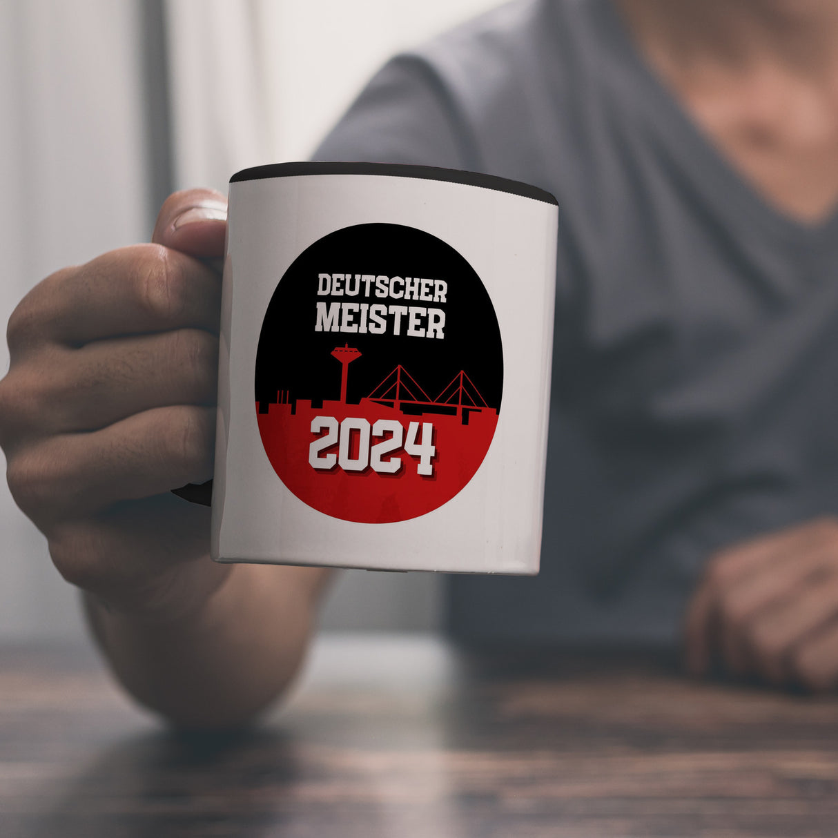 Leverkusen Kaffeebecher mit Spruch Deutscher Meister 2024