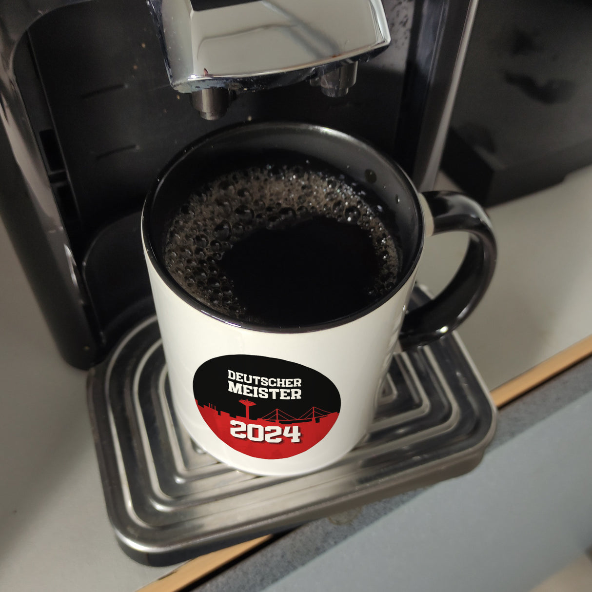 Leverkusen Kaffeebecher mit Spruch Deutscher Meister 2024