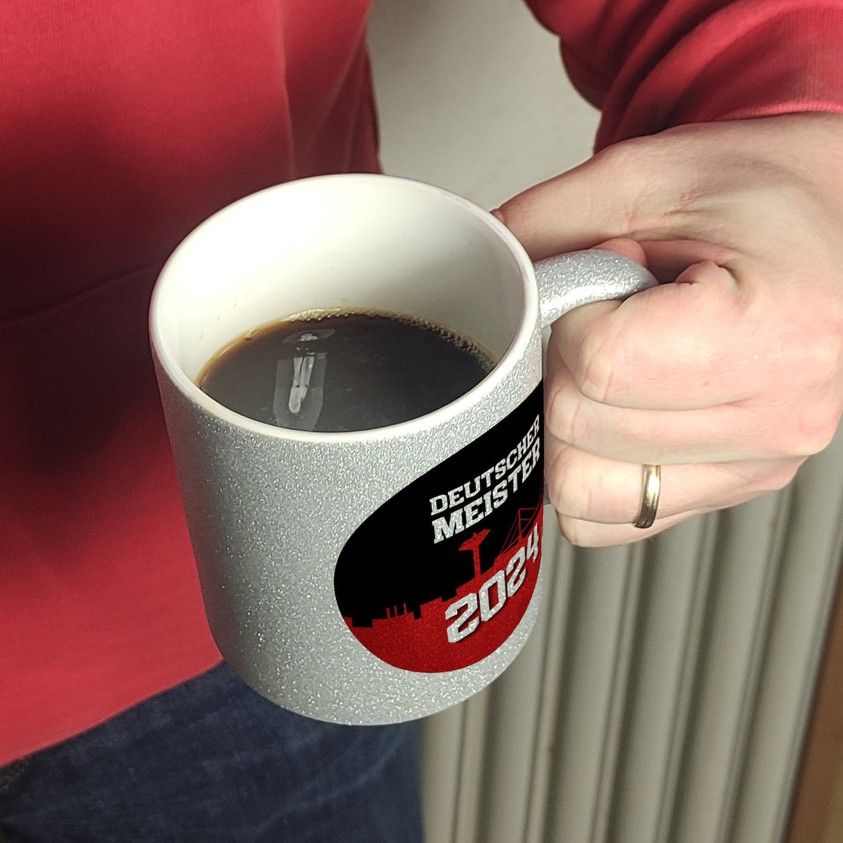 Leverkusen Kaffeebecher mit Spruch Deutscher Meister 2024