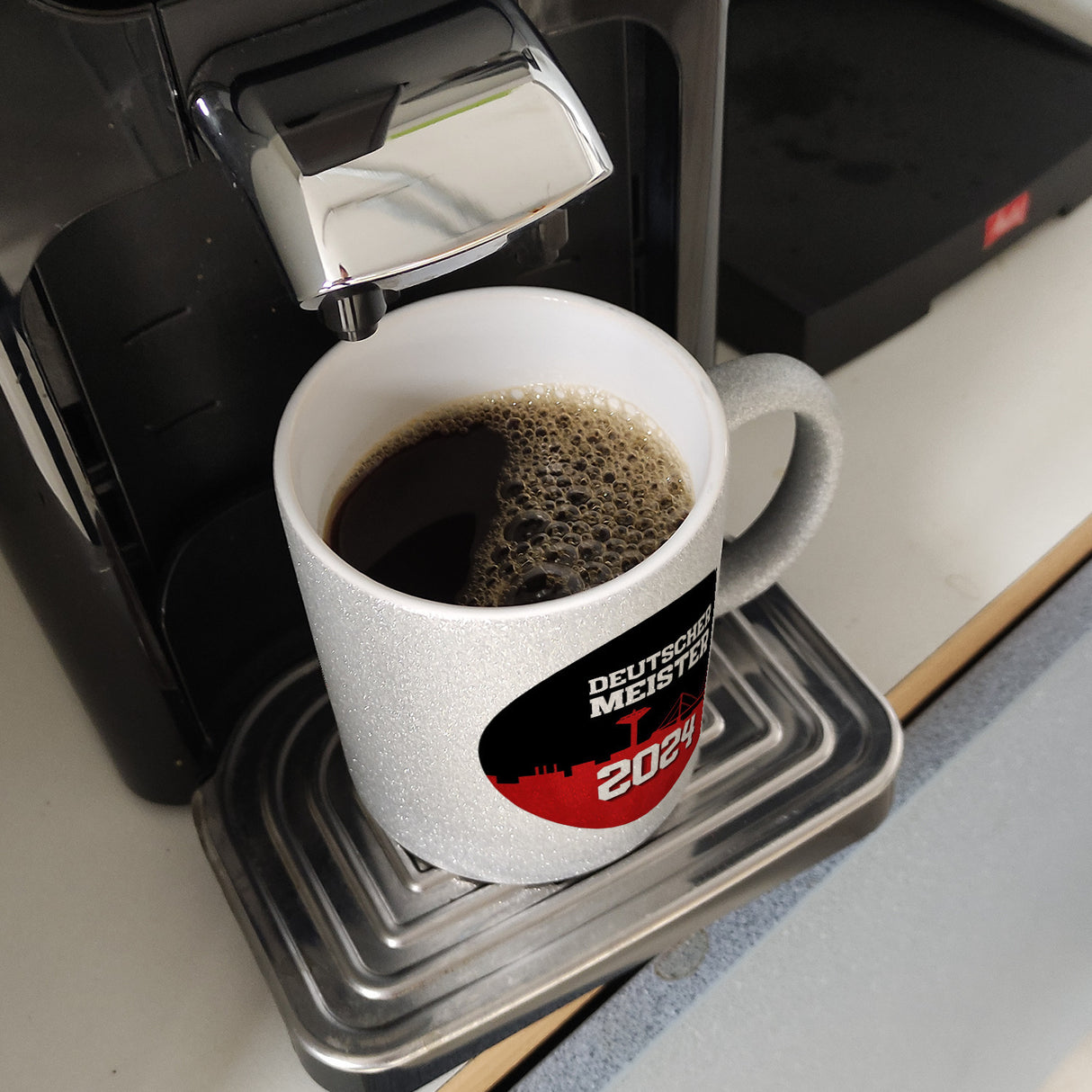 Leverkusen Kaffeebecher mit Spruch Deutscher Meister 2024