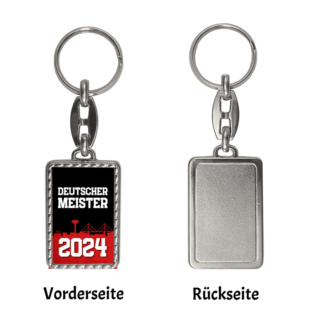Leverkusen Schlüsselanhänger mit Spruch Deutscher Meister 2024