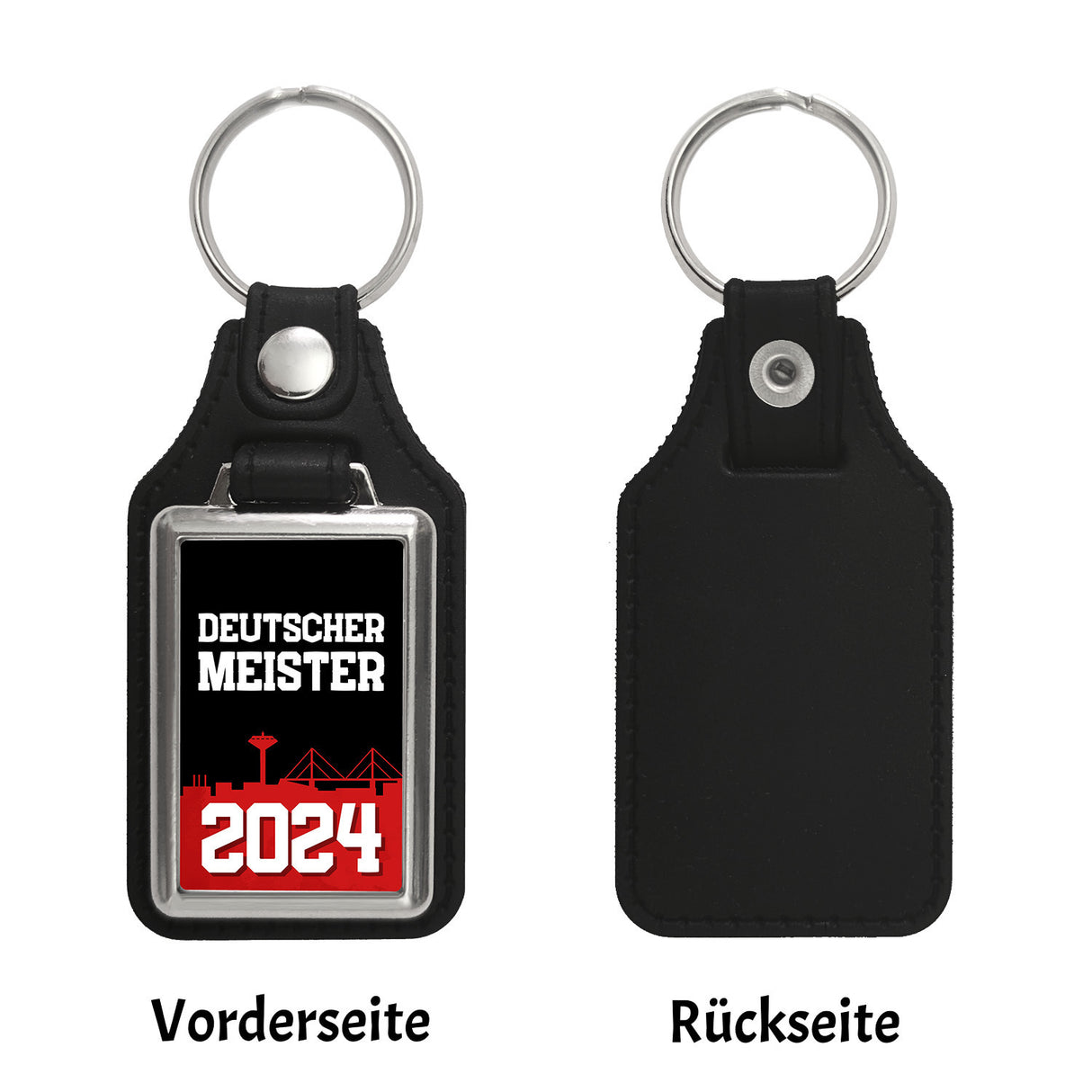 Leverkusen Schlüsselanhänger mit Spruch Deutscher Meister 2024