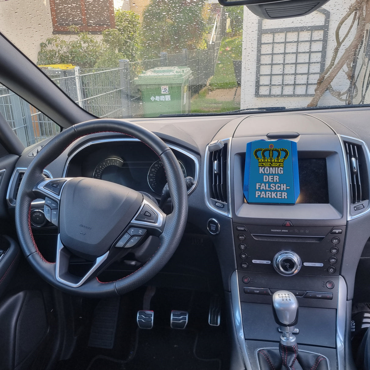 Krone Parkscheibe mit Spruch König der Falschparker