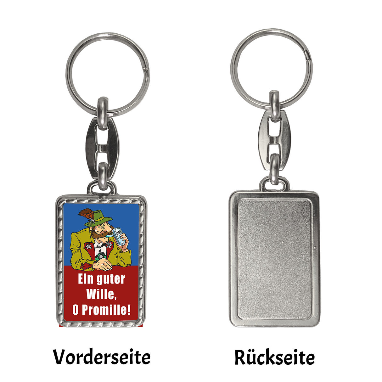 Alkoholtest Schlüsselanhänger mit Spruch Ein guter Wille 0 Promille