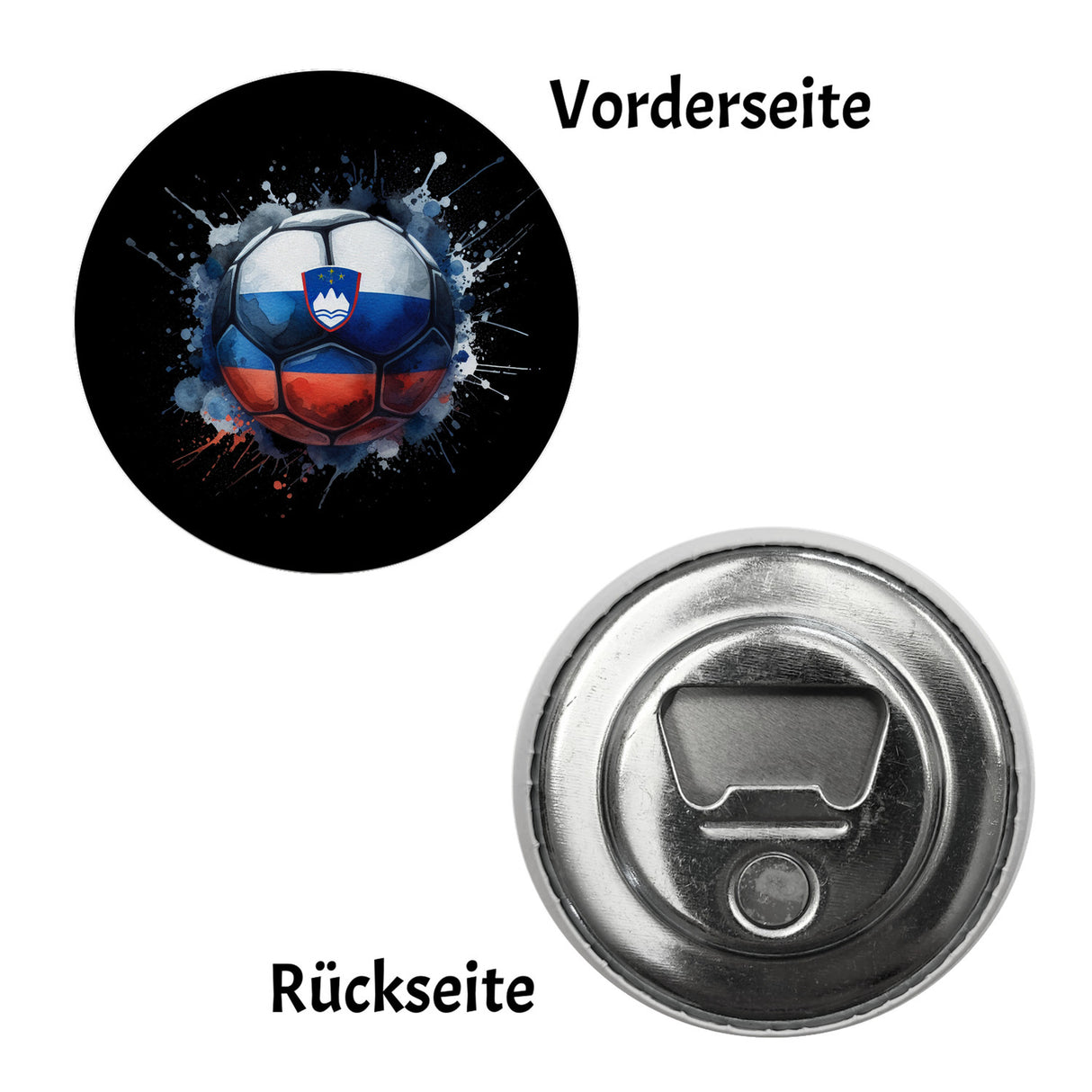 Fußball Slowenien Flagge Magnet rund