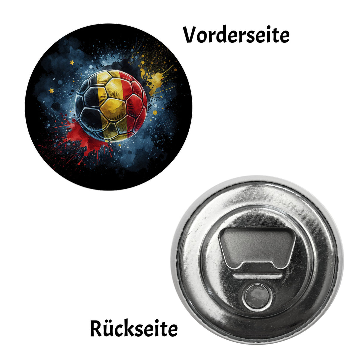 Fußball Belgien Flagge Magnet rund