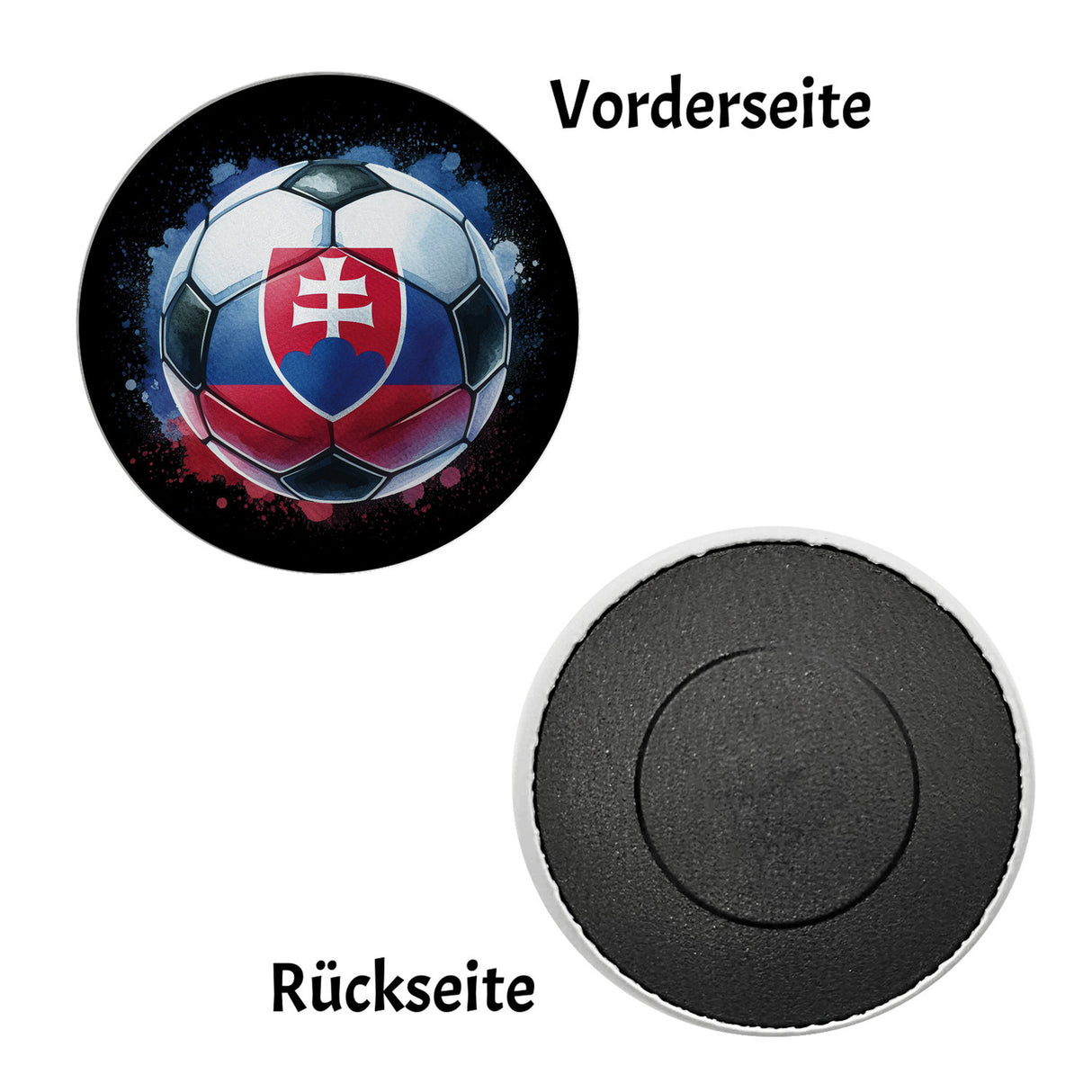 Fußball Slowakei Flagge Magnet rund