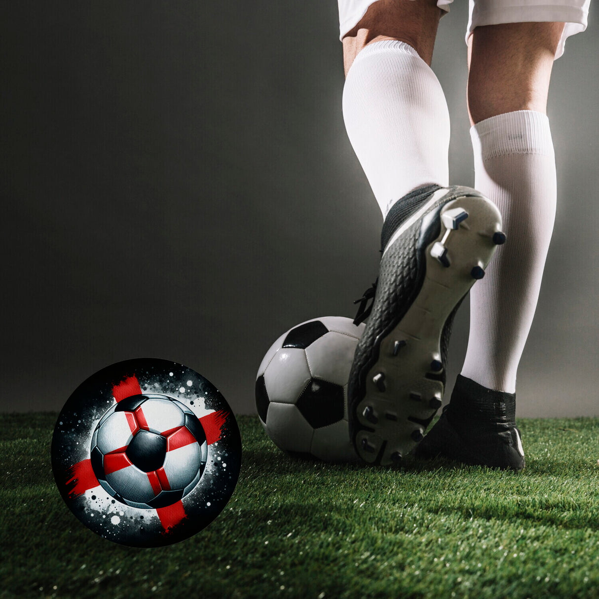 Fußball Englische Flagge Magnet rund