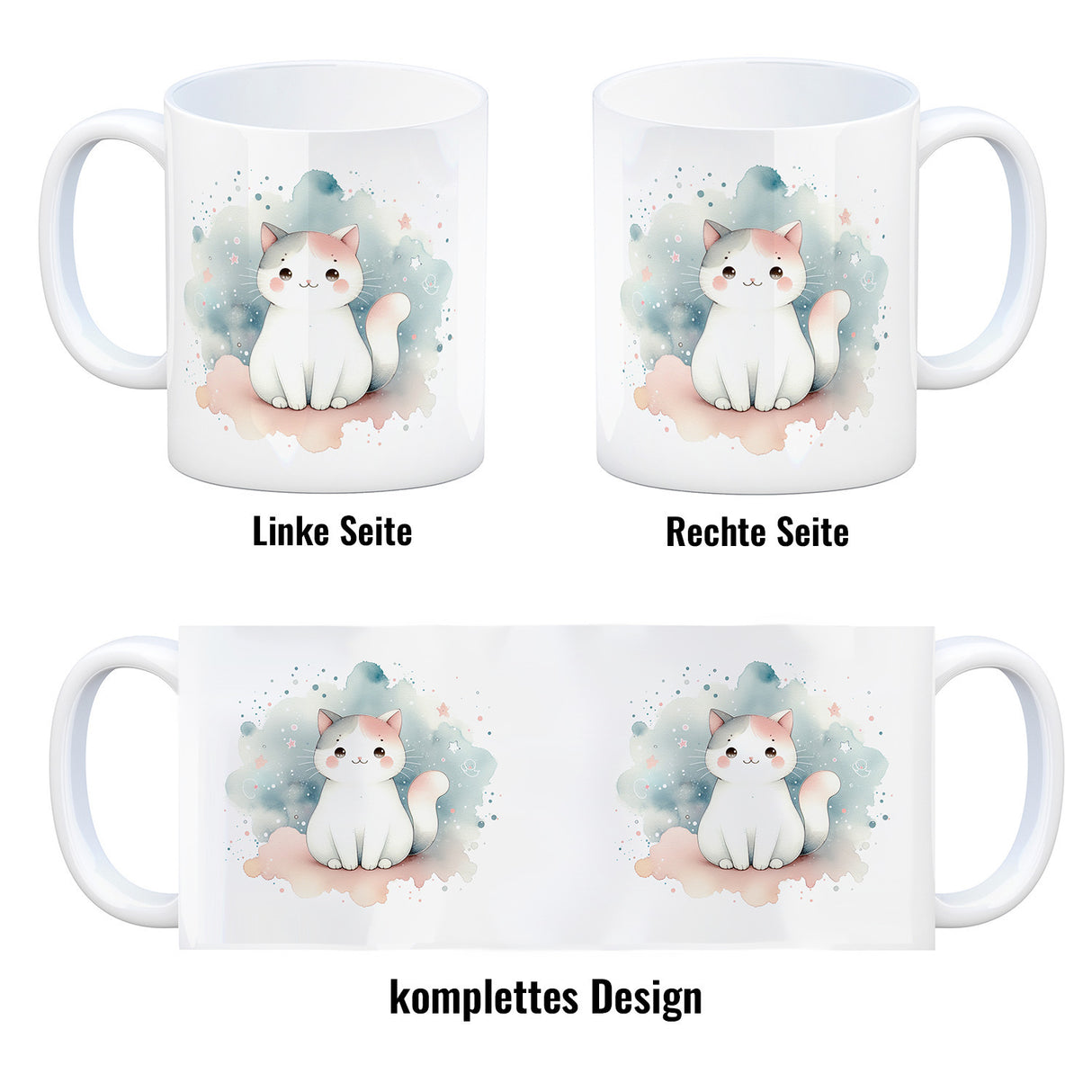 süße Katze Kaffeebecher