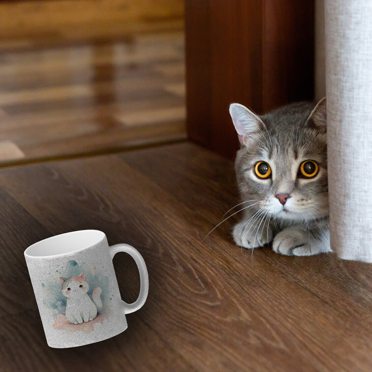 süße Katze Kaffeebecher