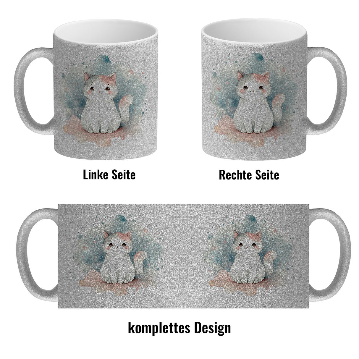süße Katze Kaffeebecher