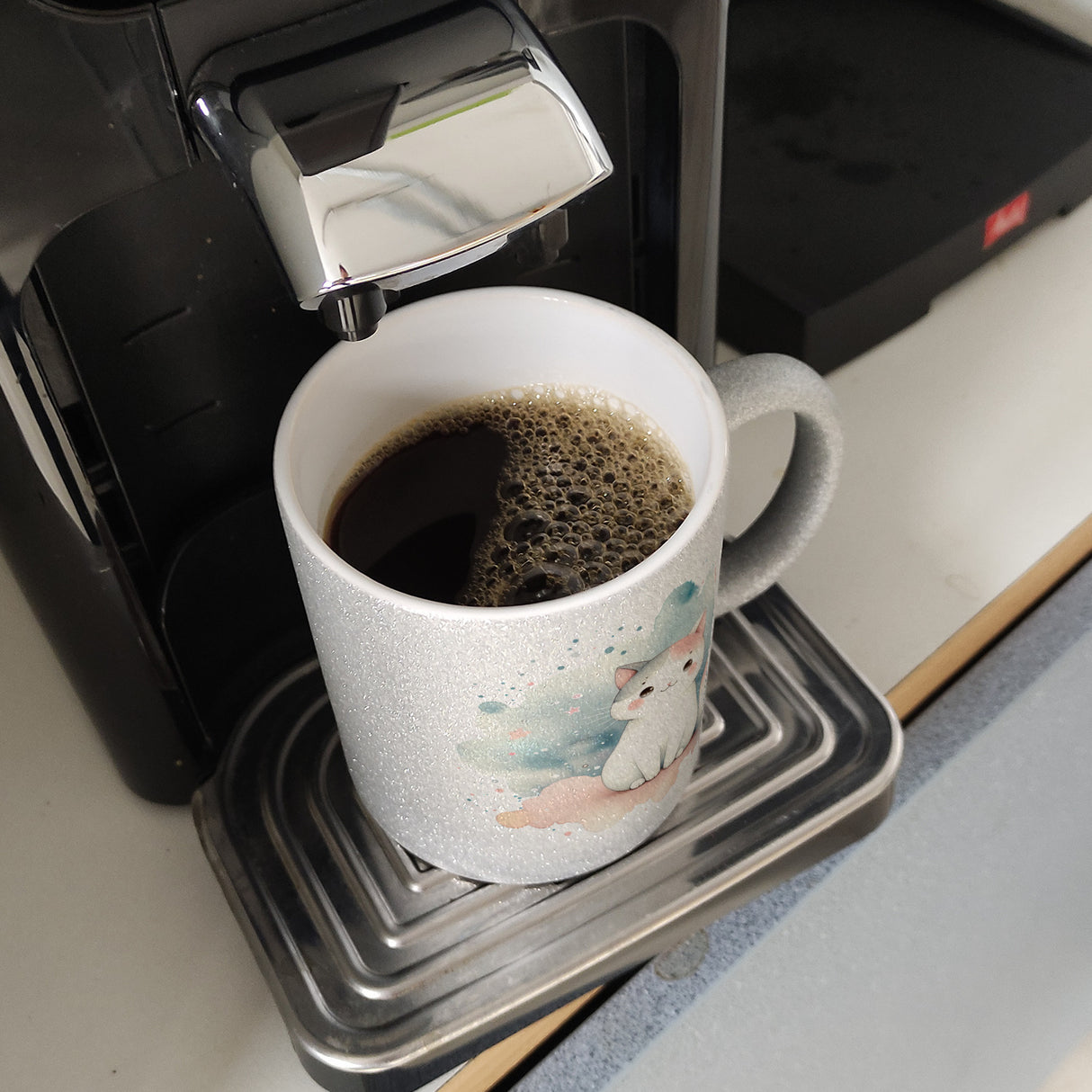 süße Katze Kaffeebecher