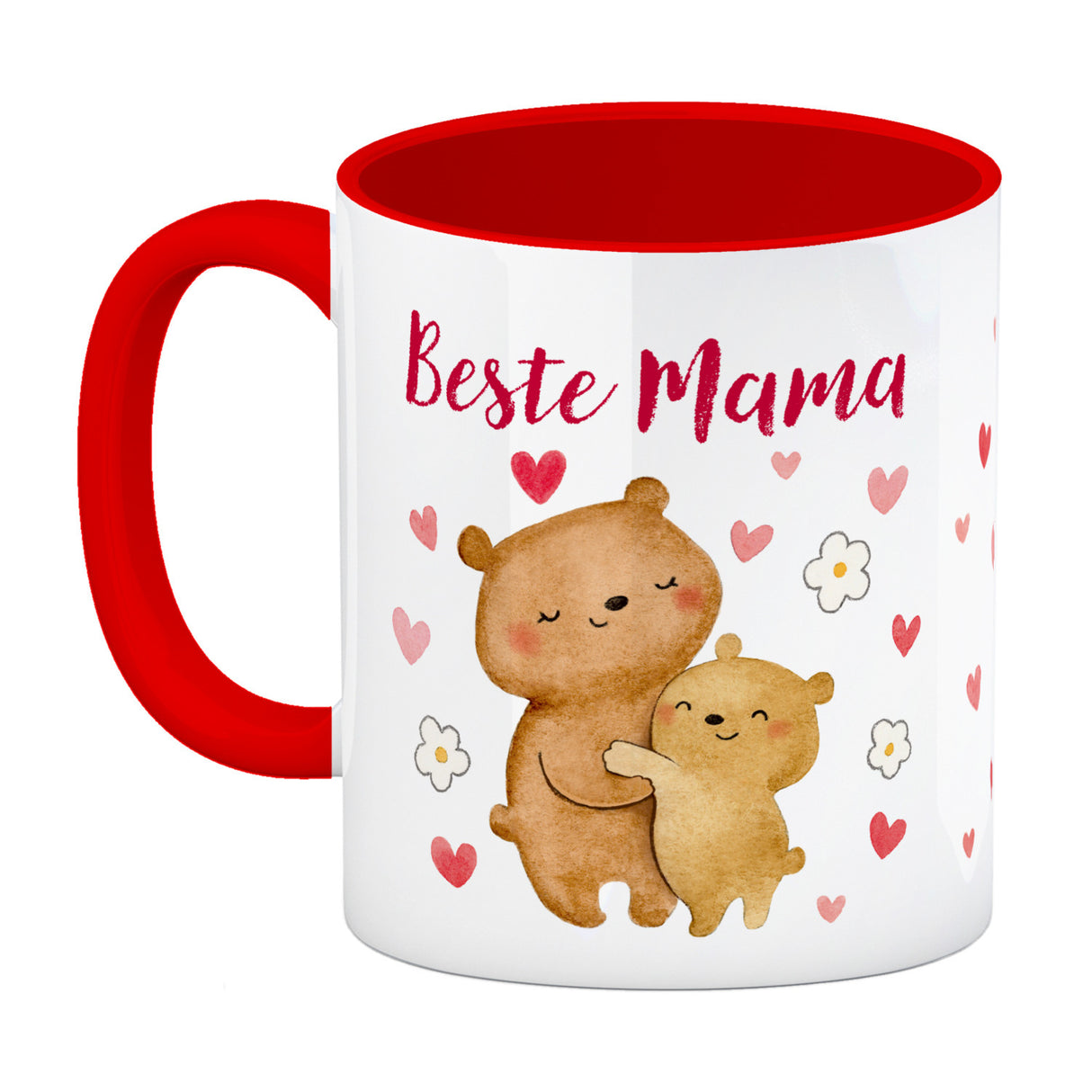 Bären Mutter und Kind Kaffeebecher mit Spruch Beste Mama