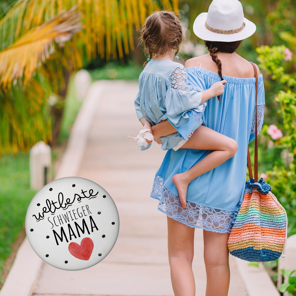 Schwiegermutter Magnet rund mit Spruch Weltbeste Schwiegermama