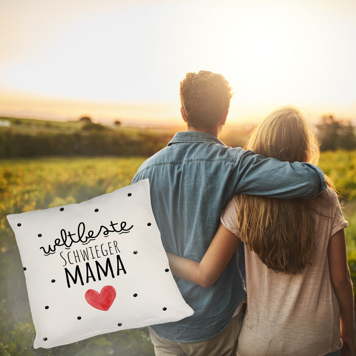 Schwiegermutter Kissen mit Spruch Weltbeste Schwiegermama