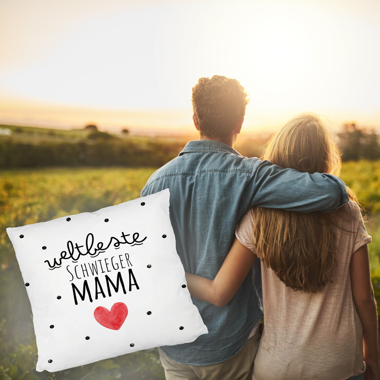 Schwiegermutter Kissen mit Spruch Weltbeste Schwiegermama