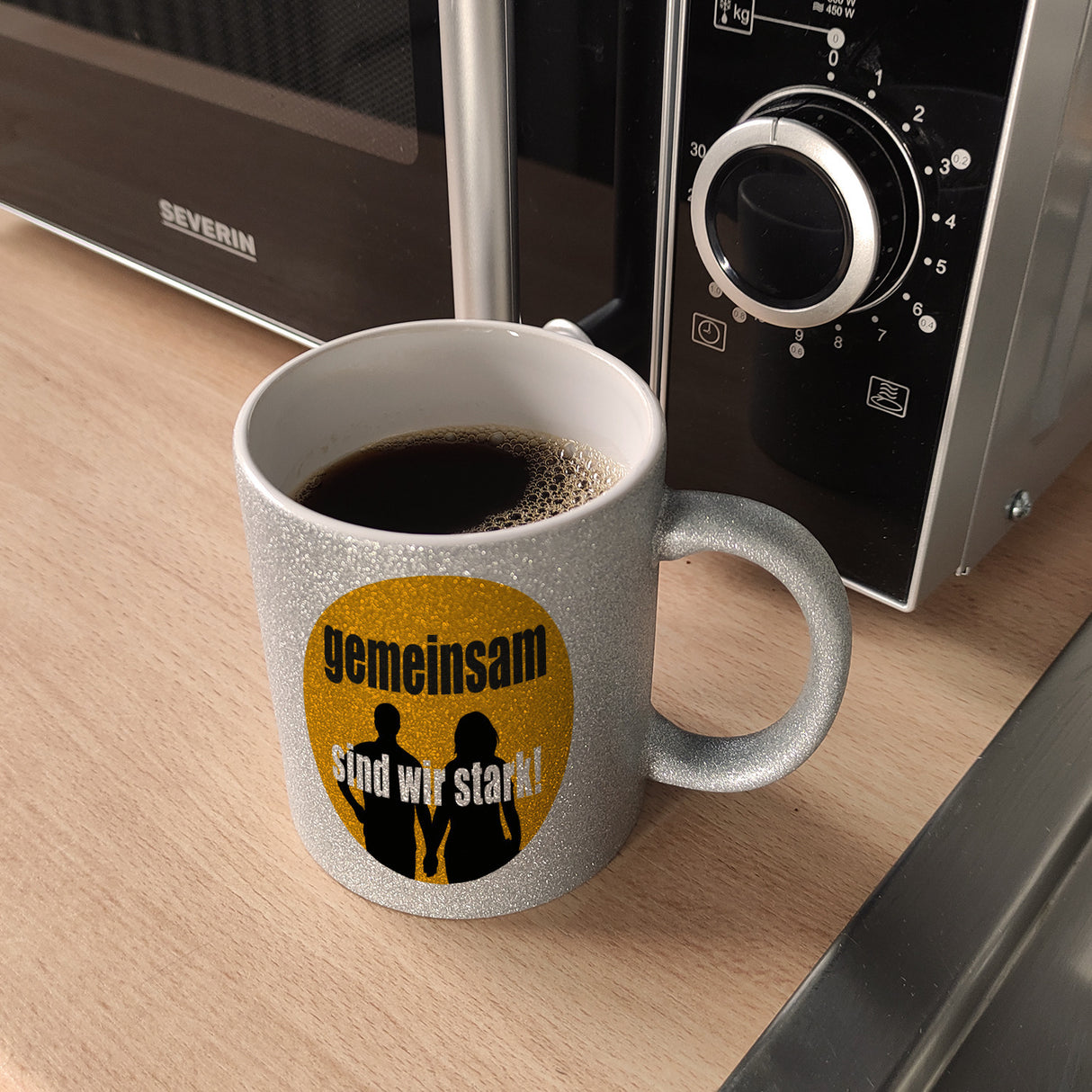Freundschaft & Liebe Kaffeebecher mit Spruch Gemeinsam sind wir stark