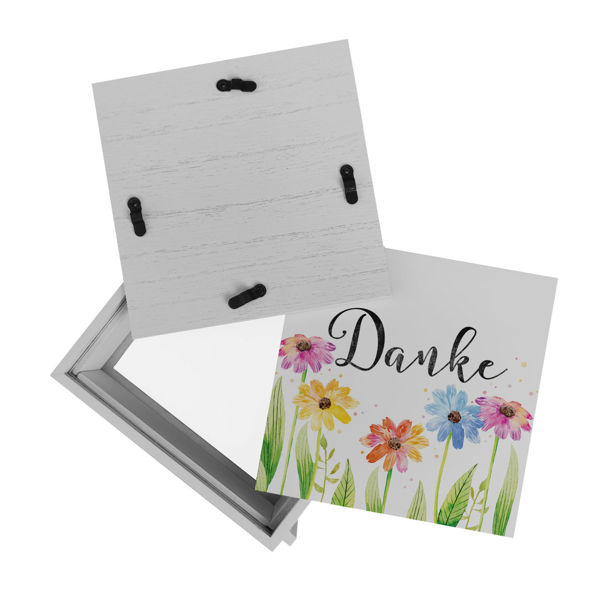 Blumen Spardose mit Spruch Danke