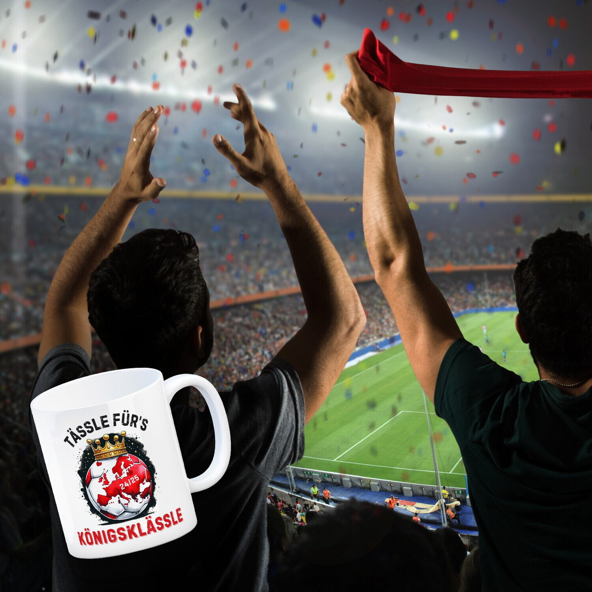 Stuttgart Europa Kaffeebecher mit Spruch Tässle fürs Königsklässle