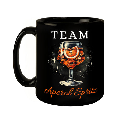 Team Aperol Spritz Tasse in Schwarz