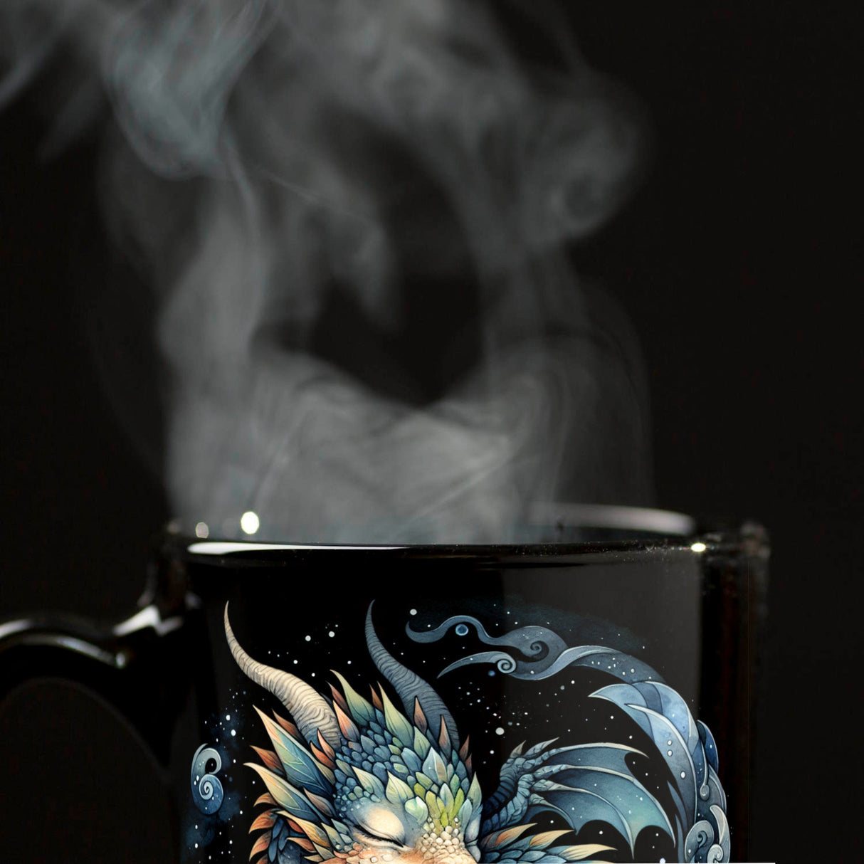Babydrache Tasse in Schwarz