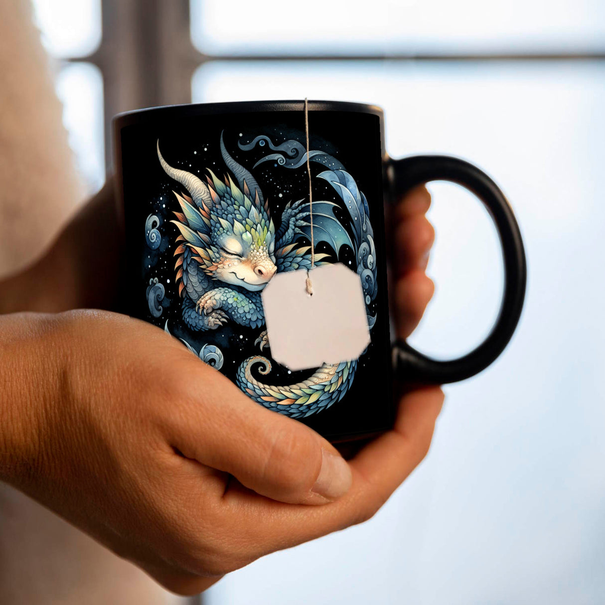Babydrache Tasse in Schwarz
