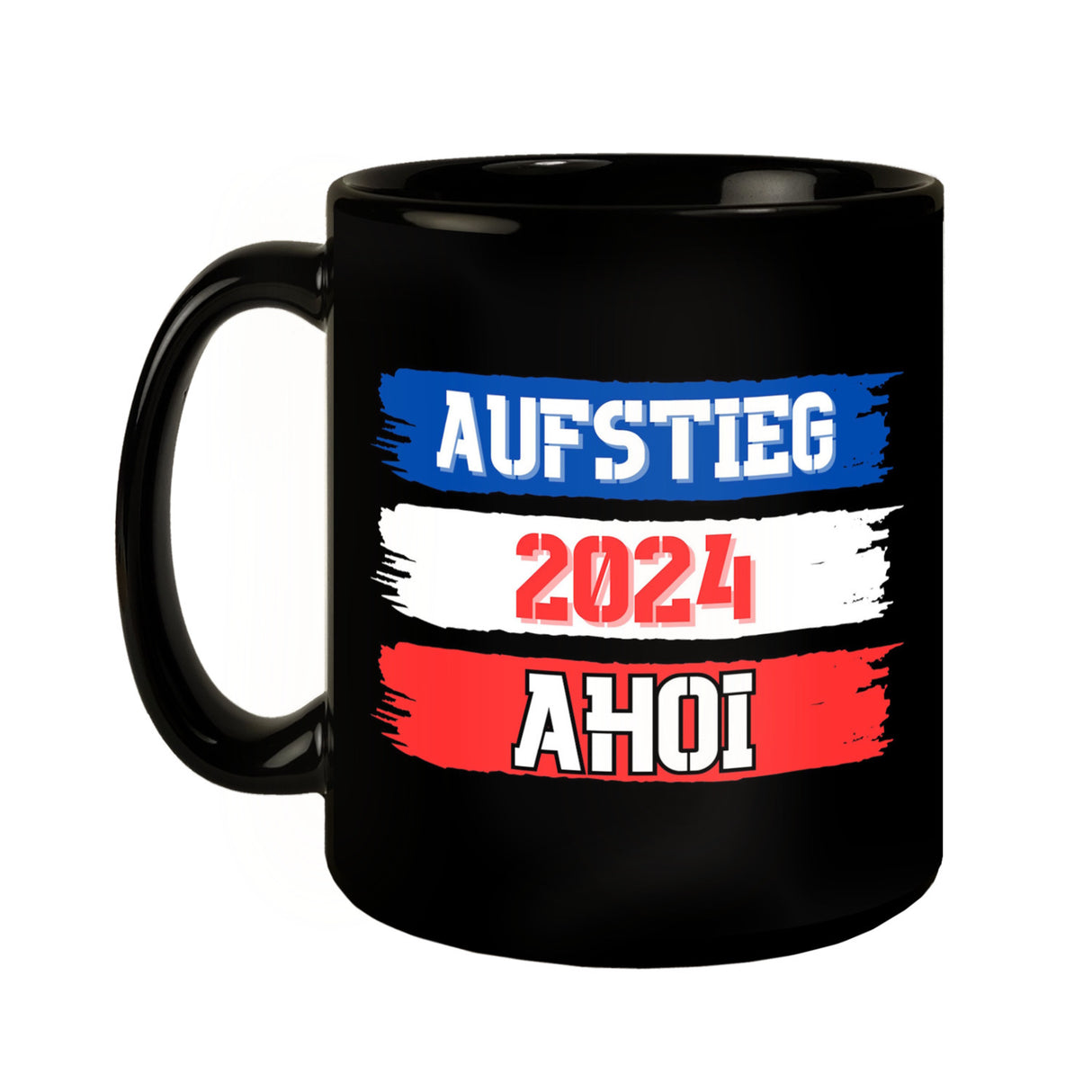 Kiel Aufstieg 2024 Tasse in Schwarz mit Spruch Ahoi