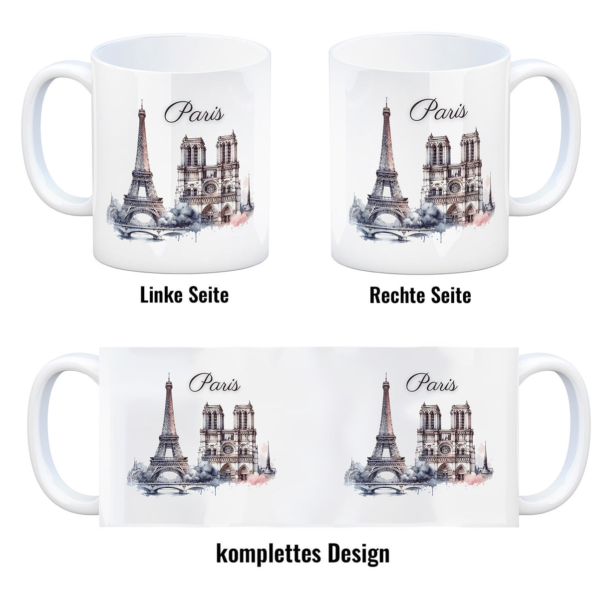 Wahrzeichen Paris Kaffeebecher