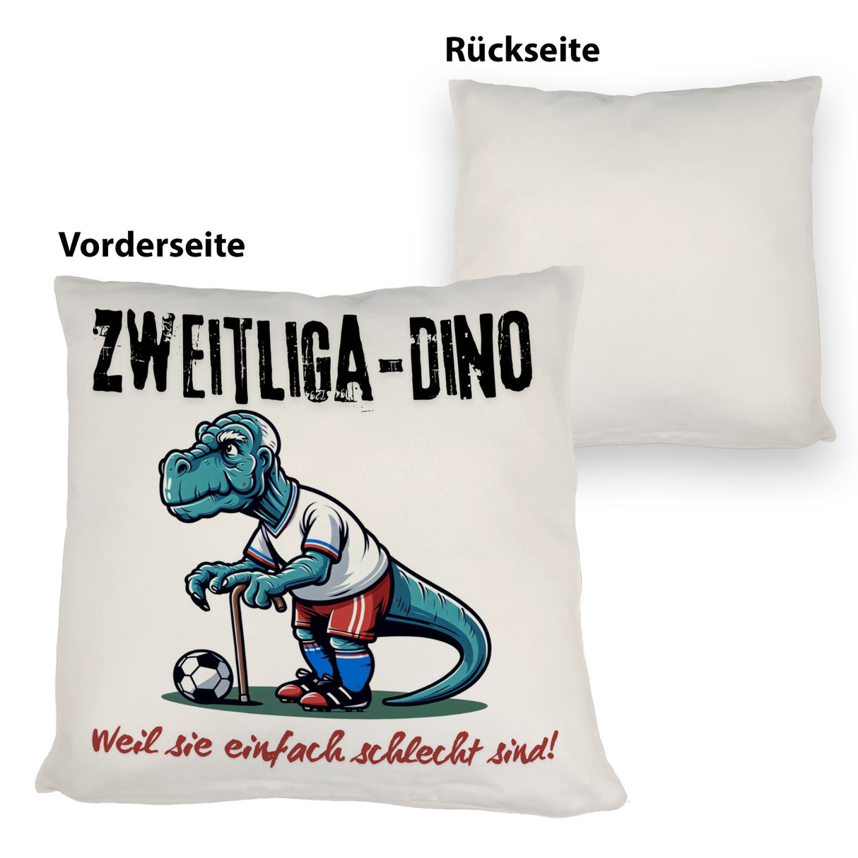 Hamburg Zweitliga-Dino Kissen mit Spruch Weil sie einfach schlecht sind