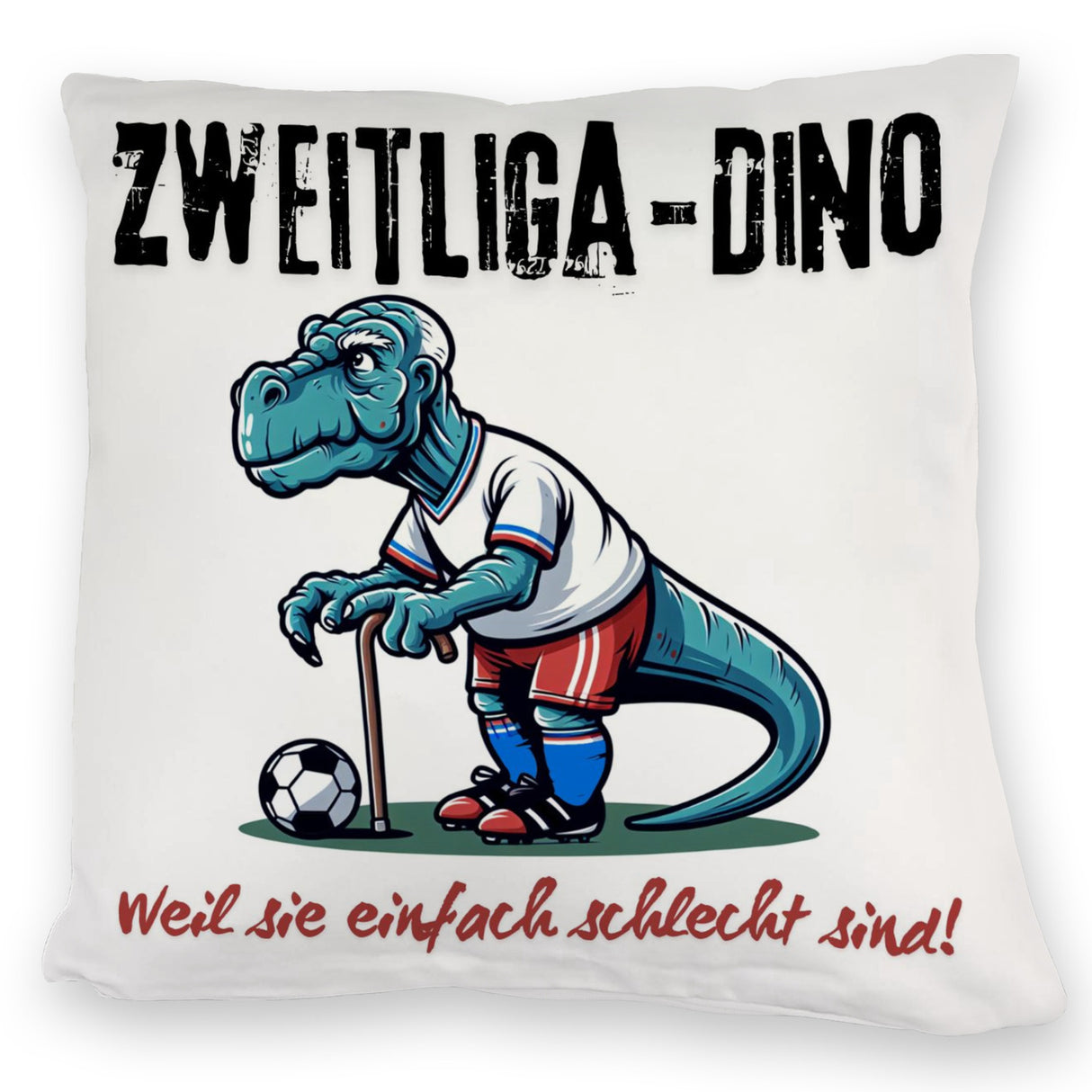 Hamburg Zweitliga-Dino Kissen mit Spruch Weil sie einfach schlecht sind
