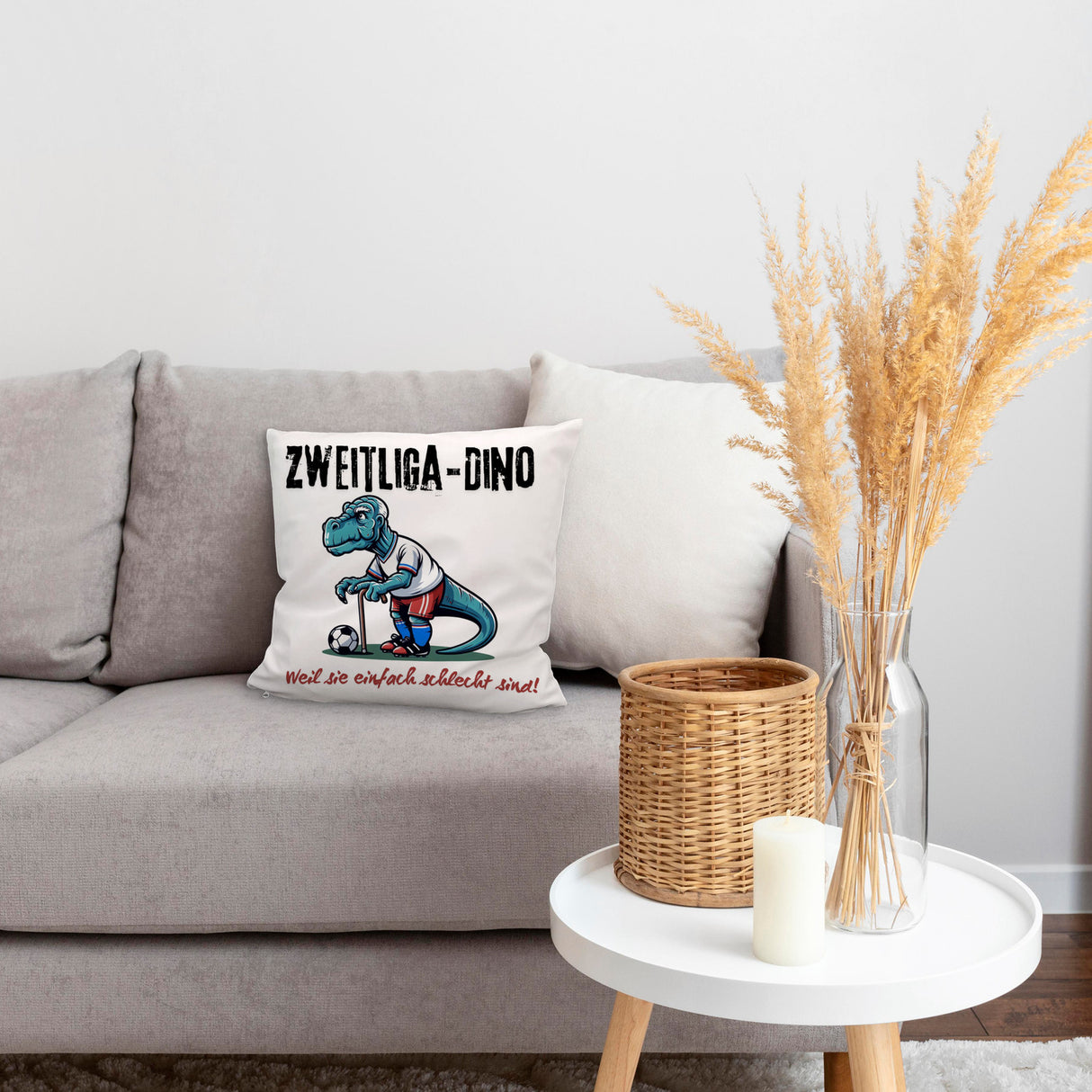 Hamburg Zweitliga-Dino Kissen mit Spruch Weil sie einfach schlecht sind