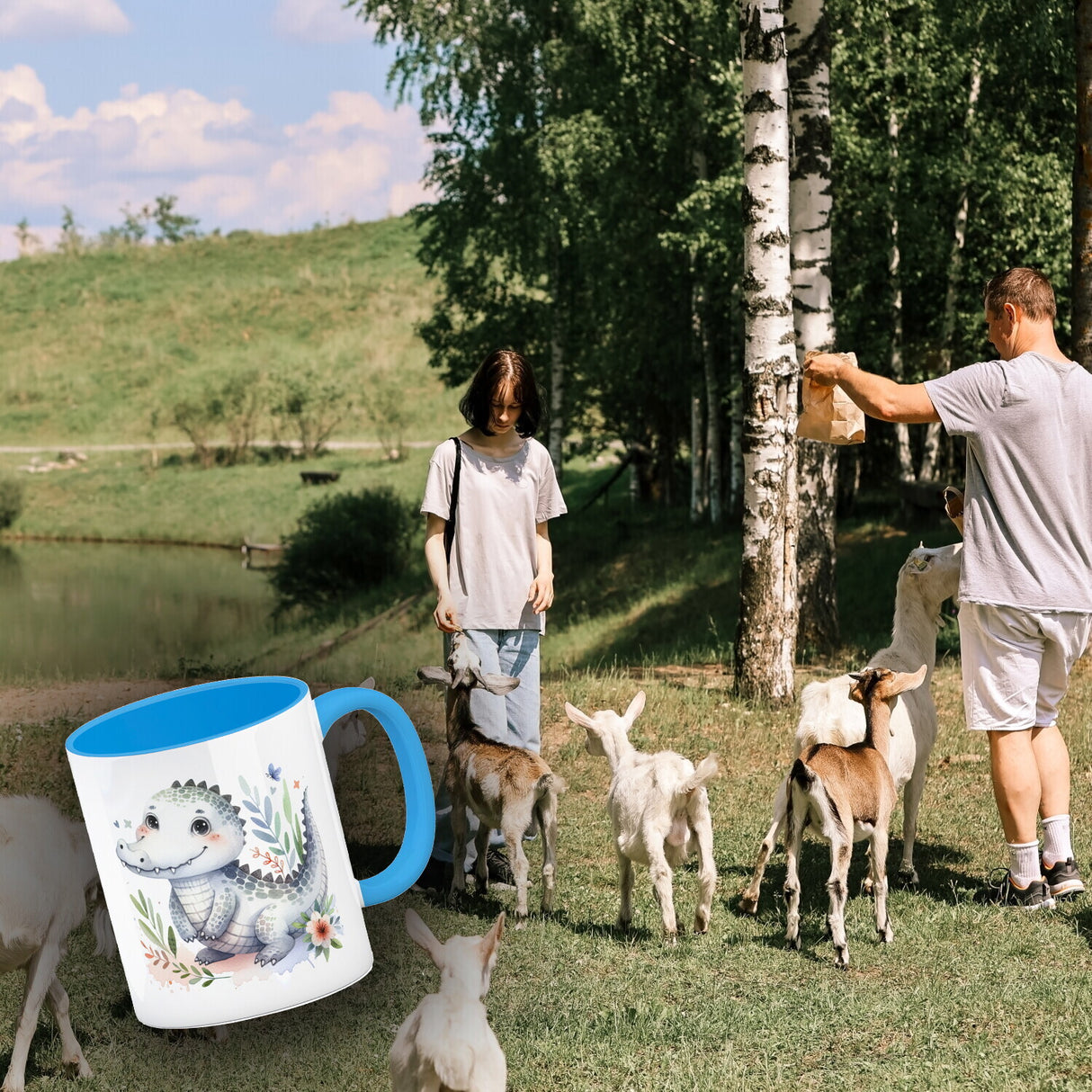 kleines Krokodil Kaffeebecher