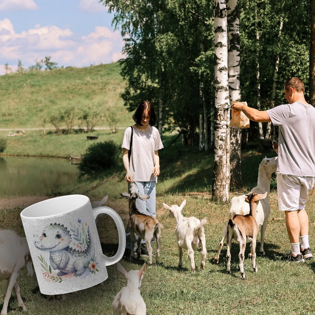 kleines Krokodil Kaffeebecher