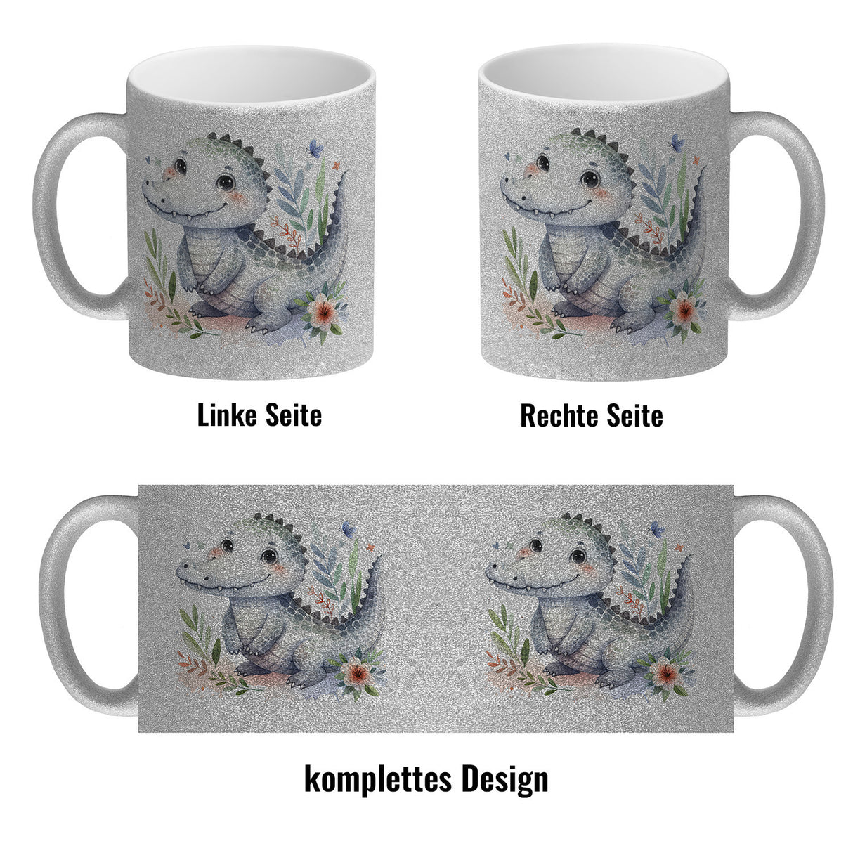 kleines Krokodil Kaffeebecher