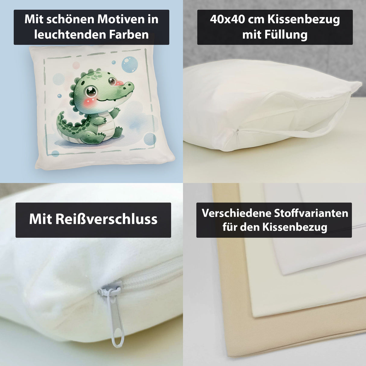 Baby Krokodil Kissen