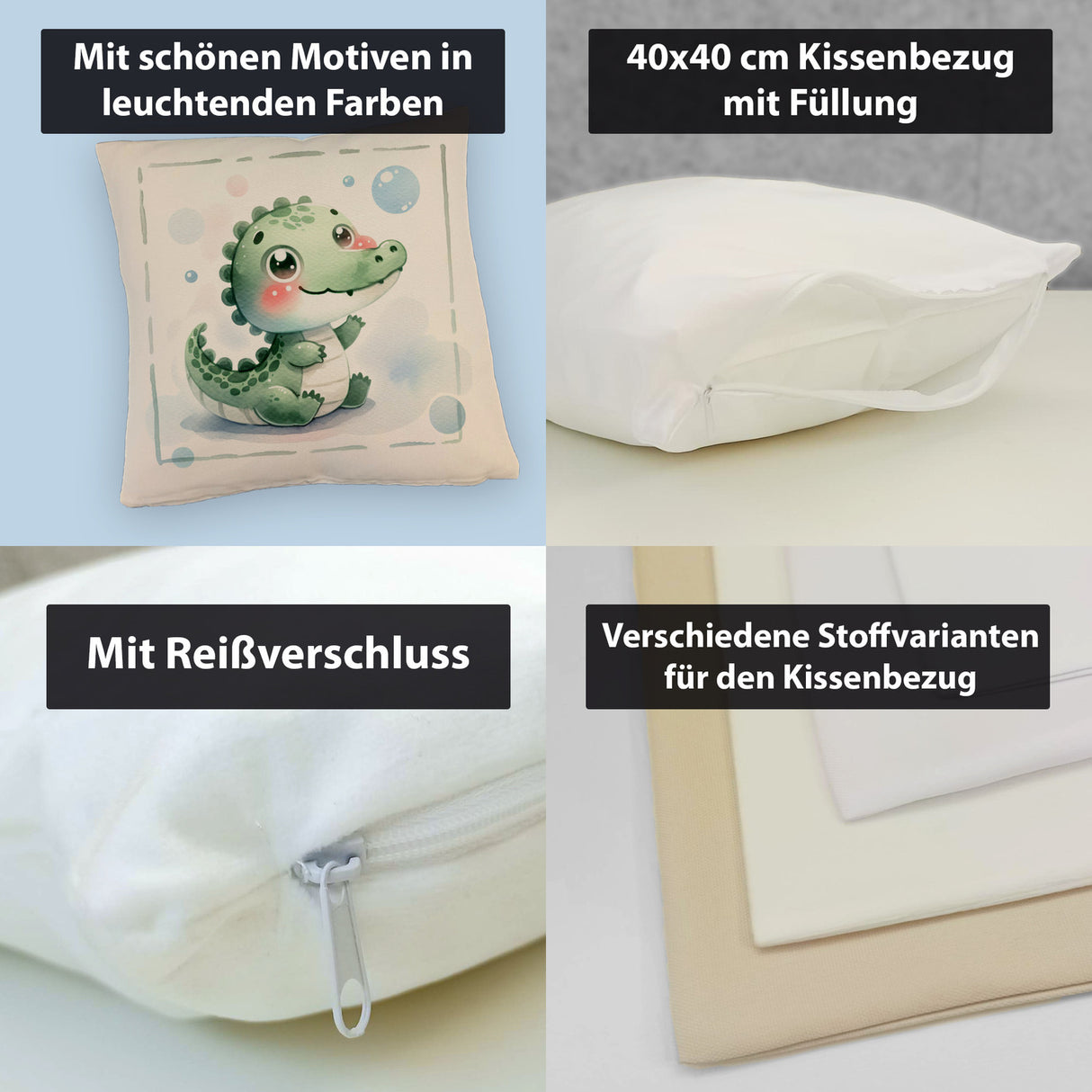 Baby Krokodil Kissen