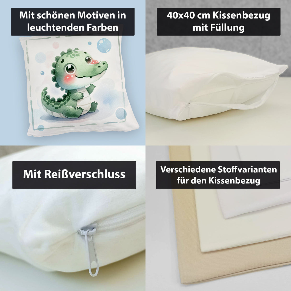 Baby Krokodil Kissen