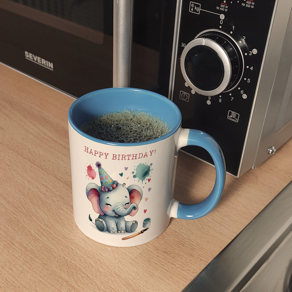 Happy Birthday Elefant Kaffeebecher