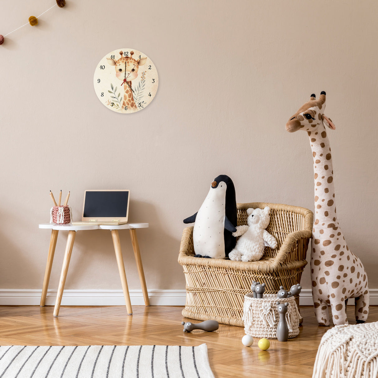 Giraffe Wanduhr