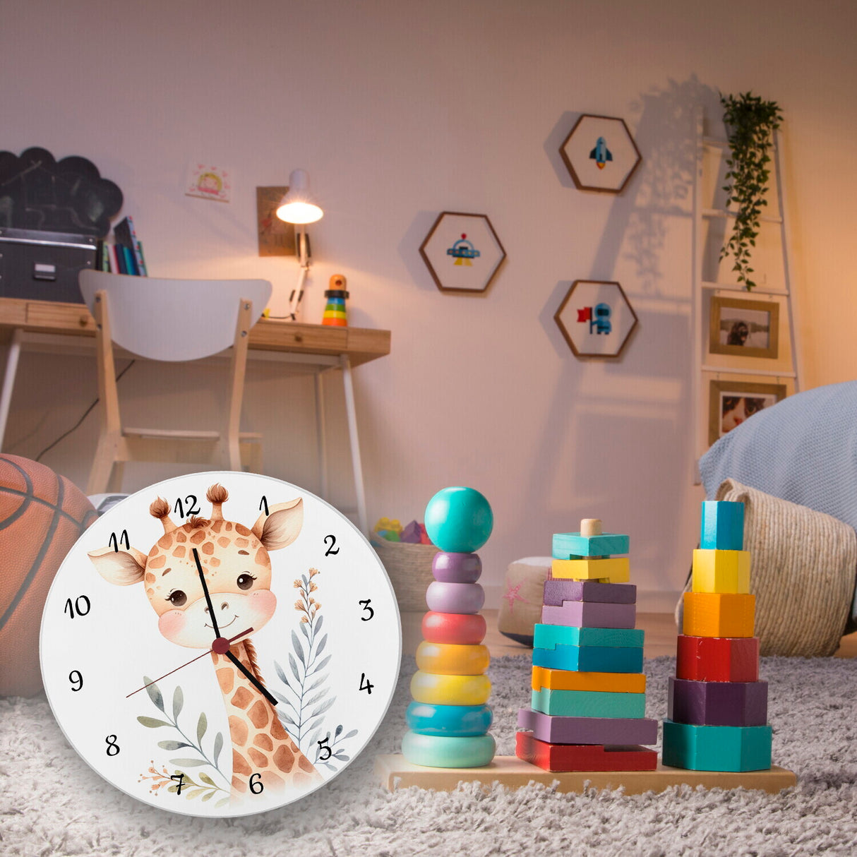 Giraffe Wanduhr
